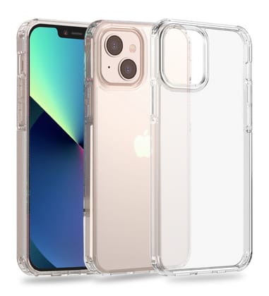 Ice Crystal Matte Series Anti- Fingerprint Frosted Transparent Military Grade [TPU+PC] Back Cover Case for Apple iPhone 13 Mini, 5.4 inch, Matte Transparent