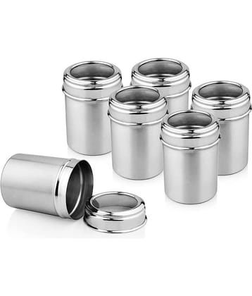 ATROCK Kitchen Containers Steel Silver Multi-Purpose Container ( Set of 6 )
