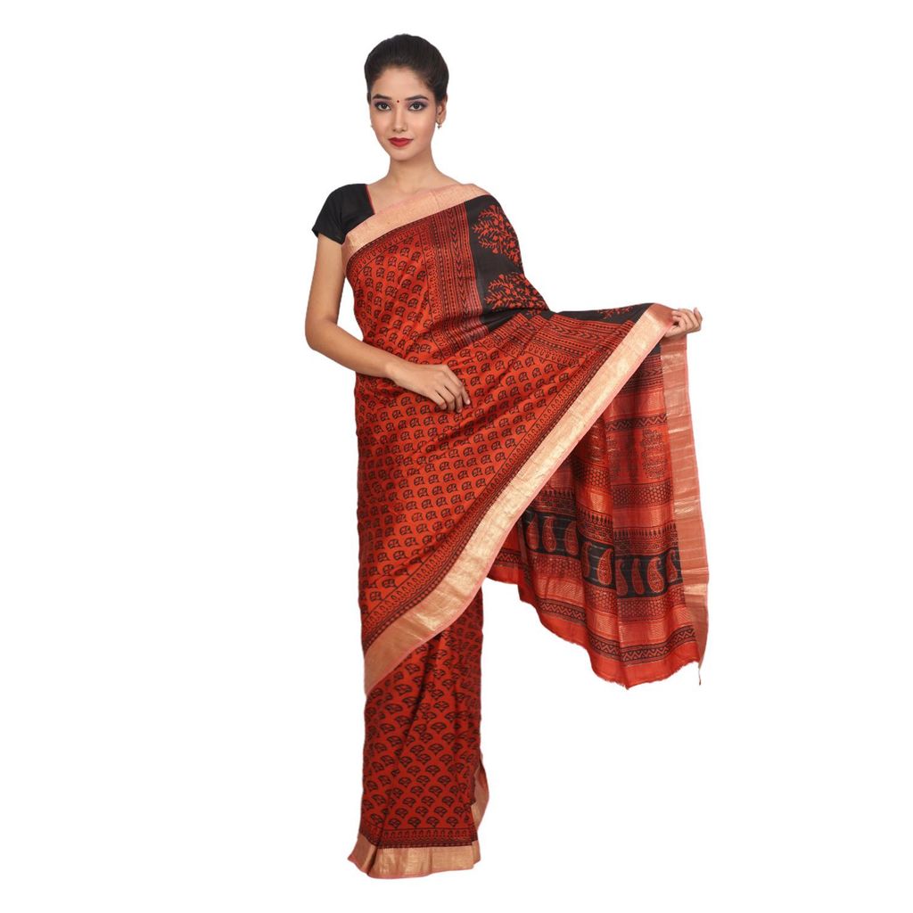HANDLOOM MULBERRY SILK SAREE WITH BLOUSE (SKU - 3I0104030422 SAREE- 189) - Sarees | Buy online on ZillyBuy