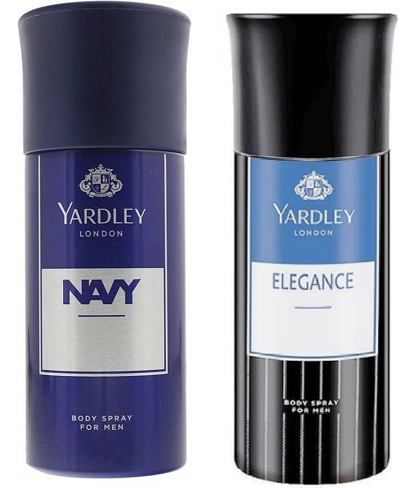 Yardley - 1 Navy, 1 Elegance Deodorant Deodorant Spray for Men,Women 300 ml ( Pack of 2 )