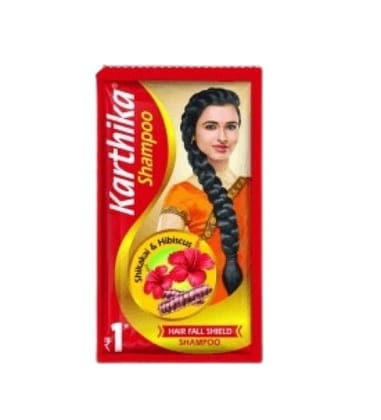 Karthika Hair Fall Shield Shikakai & Hibiscus Shampoo, 6 ml