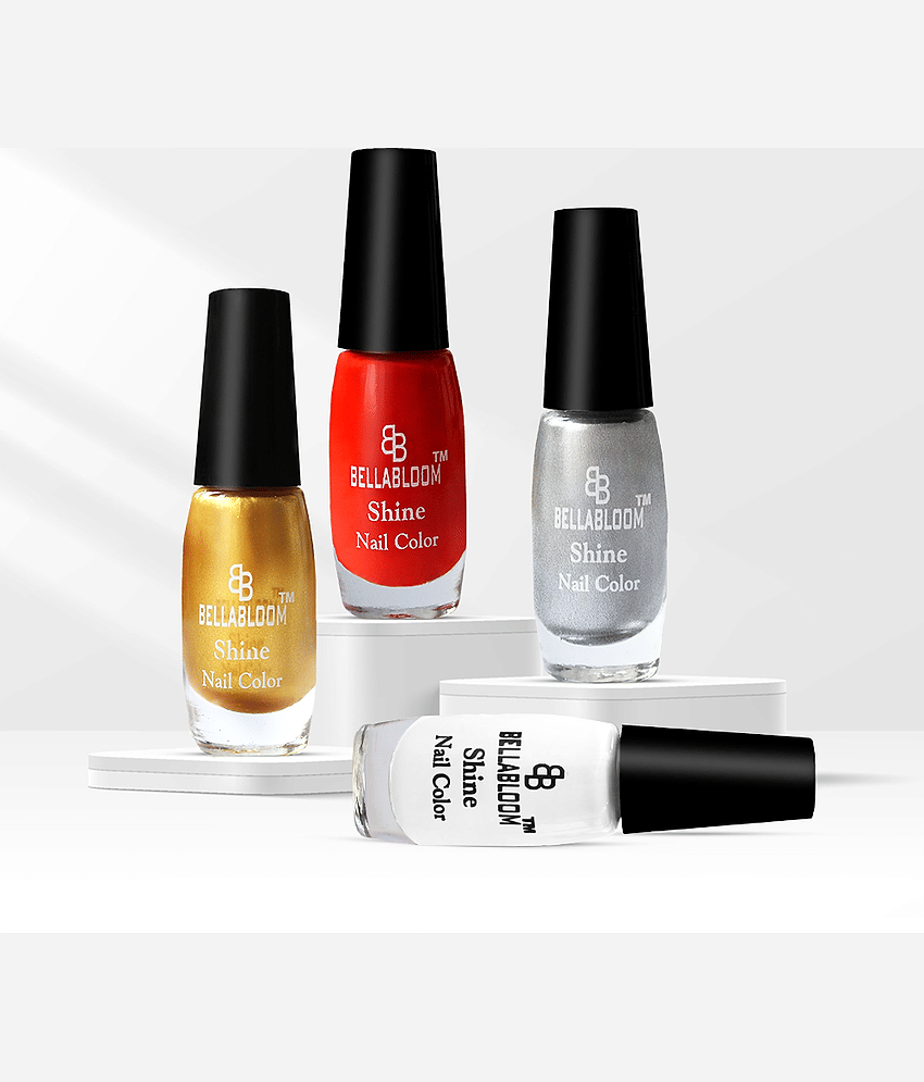 BELLABLOOM Multi Glossy Nail Polish 40 ( Pack of 4 )