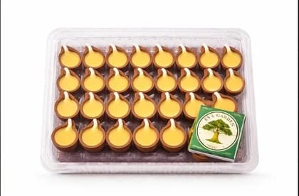 Ghee Diya (27 Pcs) with Matchbox | Ready to Light Terracotta Diyas for Pooja, Prayer, Diwali, Festival Decoration & Home Temple Use | EYA Garden