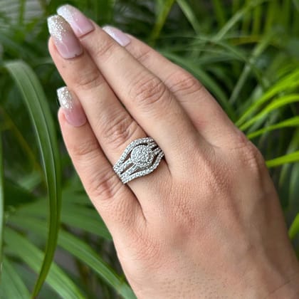 VS Sterling Silver Cocktail Ring 081-9