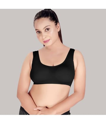 HAYA Polyester Lightly Padded Women's Shaping Bra ( Black )