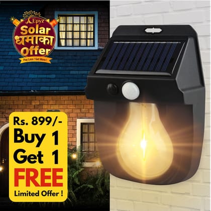 Solar Wall Motion Sensor Half Bulb Light