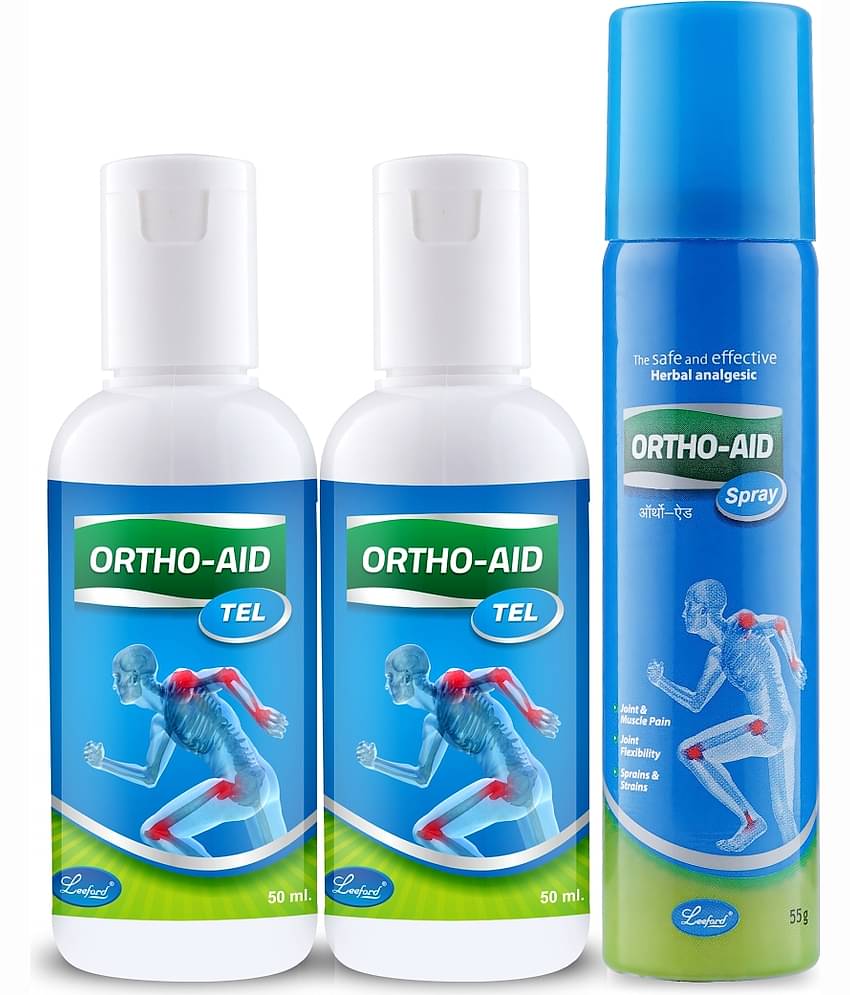 Orthoaid Pain Relief Combo - 50ml Herbal Oil 2 Pcs + Pain Relief Spray 55ml