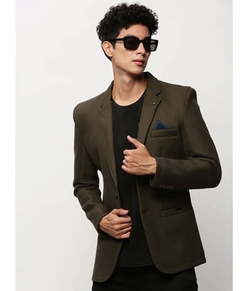 Showoff Cotton Men's Blazer - Olive ( Pack of 1 )