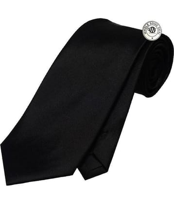 Wholesome Deal Black Plain Micro Fiber Necktie