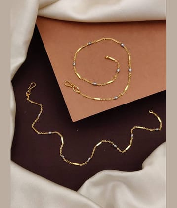Shivay Fashion Gold Anklets ( Pack of 1 )