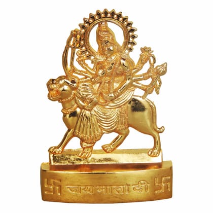 Aluminium Durga Mata Idol Statue for Religious Home Decor & Gift, Height : 4.2 Inch (ASMAS193 C)