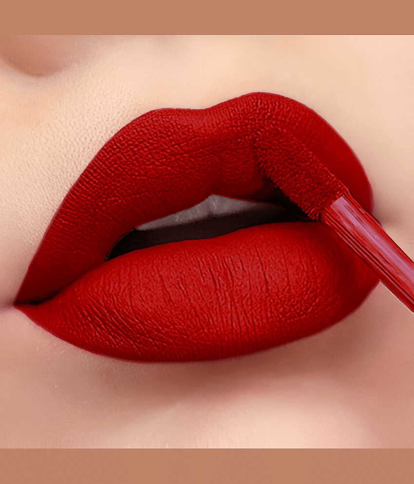 BELLABLOOM Red Liquid Matte Lipstick Shade, 5ml (Pack of 1)