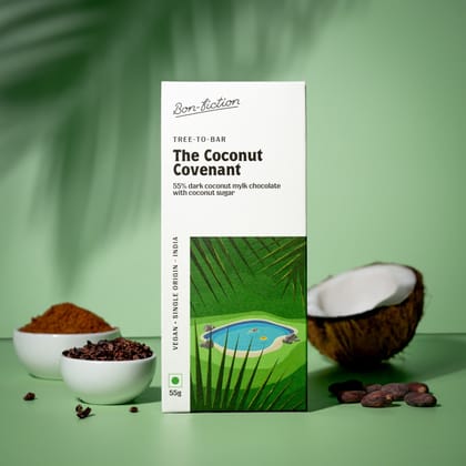 Bon Fiction The Coconut Covanent - Coconut Mylk And Coconut Sugar Chocolate, 55 gm