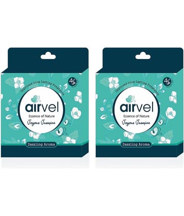 Airvel Bathroom Air Freshener Blocks Jasmine Fragrance for Home & Office Use 75g ( Pack of 2 )