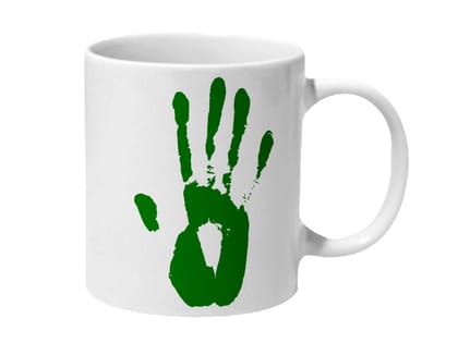 Multicolor Indian Hand Print Ceramic Mug