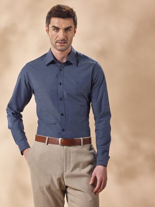 Aldeno Men Blue Casual Shirt (CAFEN)-L