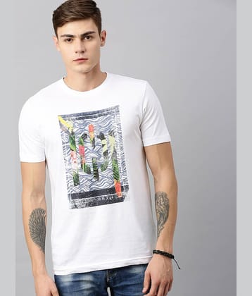 Huetrap Pack of 1 Cotton Regular Fit Men's T-Shirt ( White )