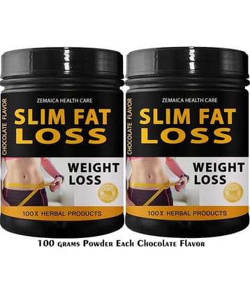 Zemaica Healthcare Slim Fat Loss Chocolate Flavor Powder 200 Gm Pack of 2