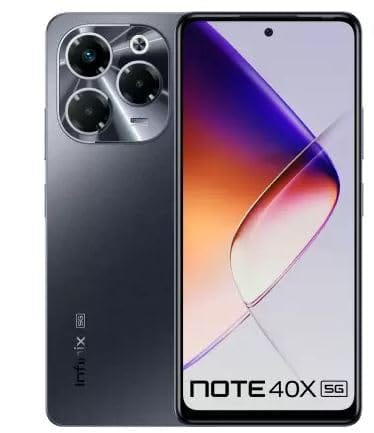 Infinix Note 40X 5G Smart Phone X6838 - Starlit Black (12GB, ROM 256GB), 17.22 cm (6.78 inch) Full HD+ Display