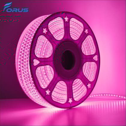 Forus LED Rope Strip Light 10 Meters 1 Year Warranty, Outdoor Waterproof Decorative Cove Lights for Ceiling, Balcony, Home Decor, Interior Decoration, Flexible Rope Light for Diwali, Christmas & New Year -Pink