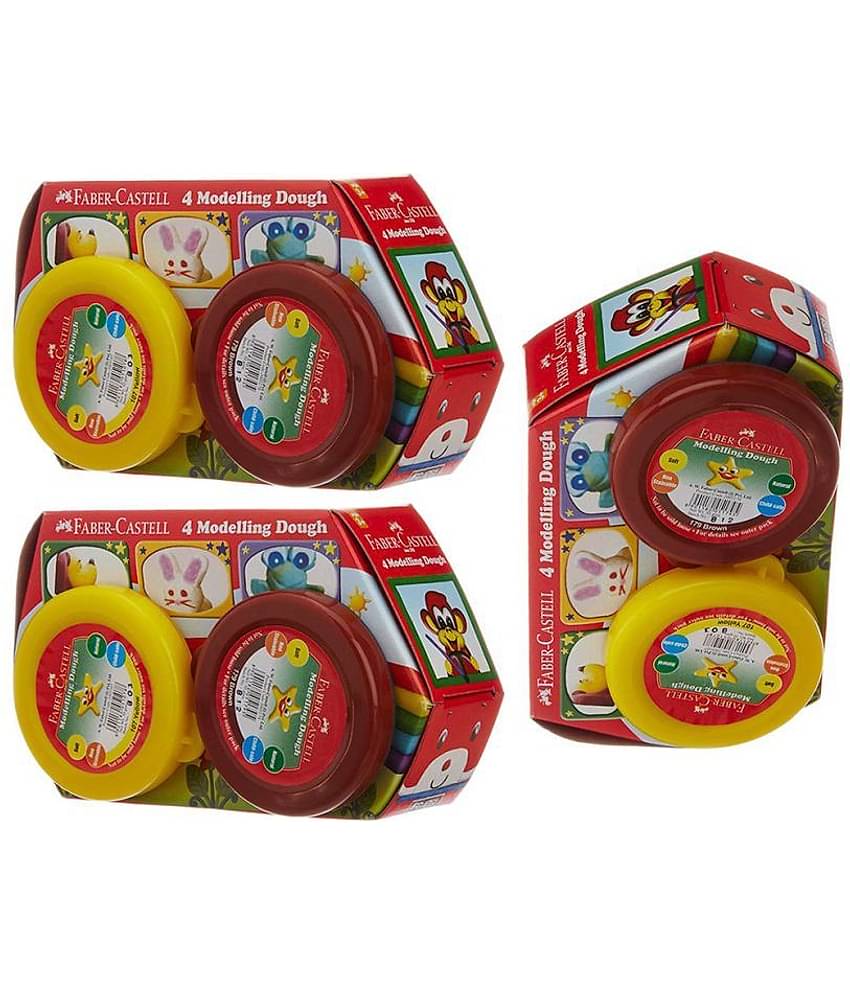 FABER-CASTELL 4 MODELLING DOUGH PACK OF 3