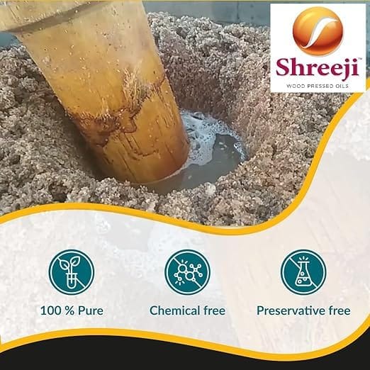 Shreeji Oils Sunflower Wood Pressed Edible Oil, 5 L