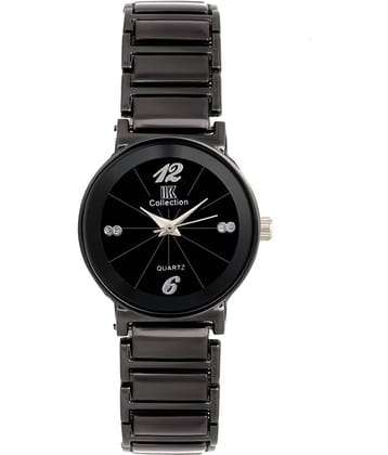 IIK Collection IIK-1086W Black Ceramic Analog Watch for Women