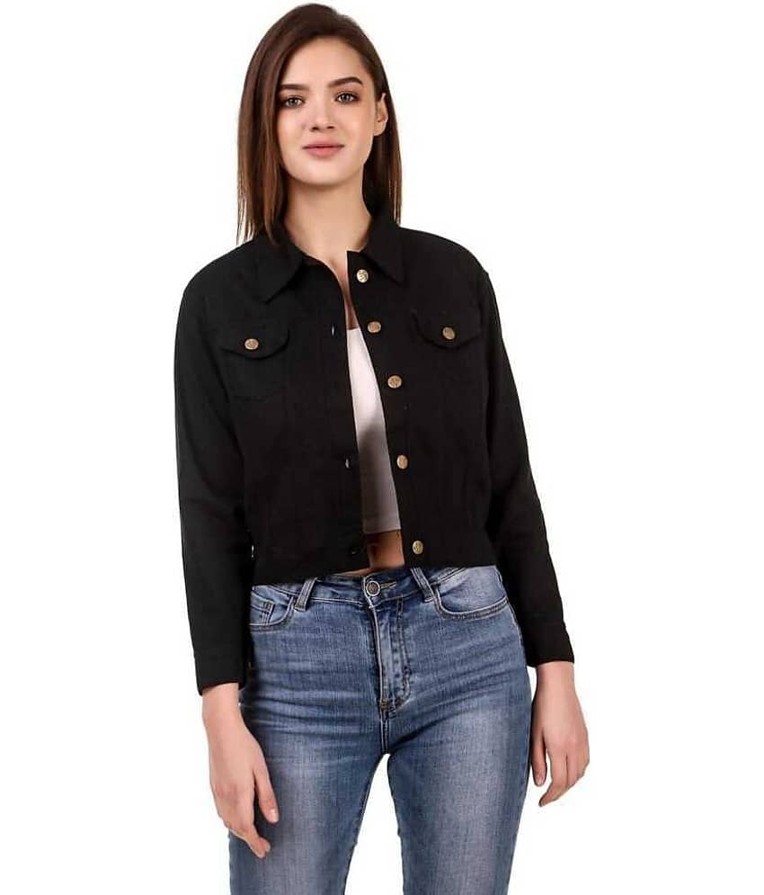 Kashian Women Denim Jacket ( Black )