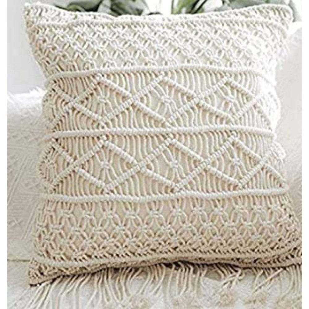 Artisanal Handmade Macrame Cushion Cover-Single