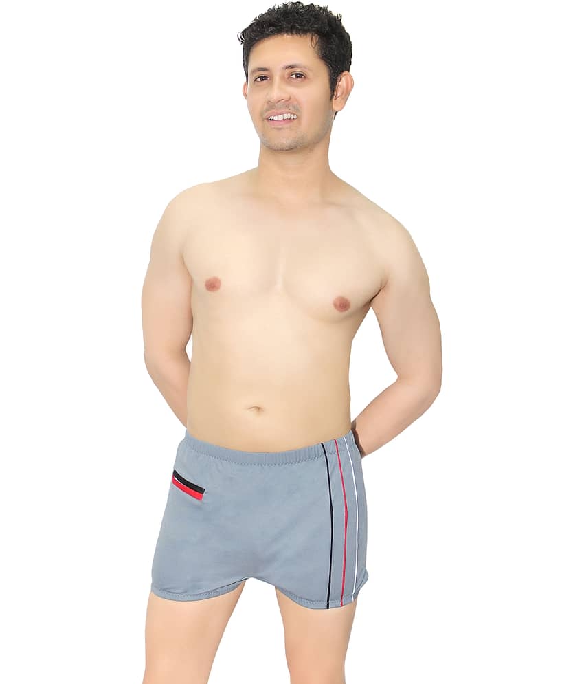 Goodluck Grey Cotton Lycra Swimsuit