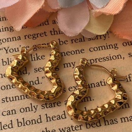 Heart Hoop Anti Tarnish Earring