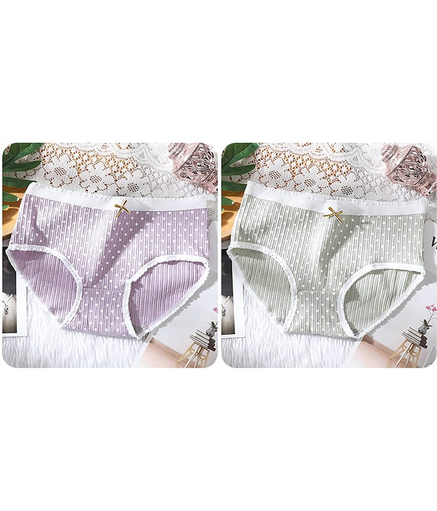 3Mads Pack of 2 Nylon Hipster For Women ( Multicolor1 )