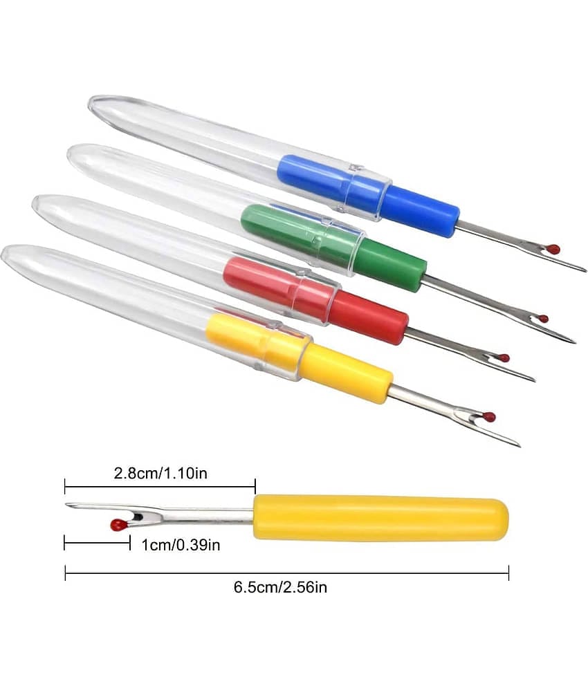 Shree Shyam™ Plastic Sewing Small Seam Ripper Handle Sewing Tools Stitch Picker (Pack of 4)