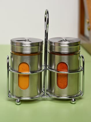 VON CASA Salt & Pepper 100ml - Silver Stainless Steel Glossy Finish