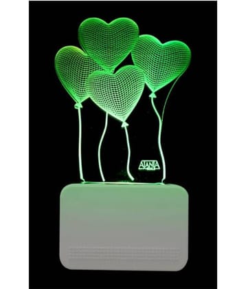 SUPER AJANTA Multicolor Night Lamp ( Pack of 1 )