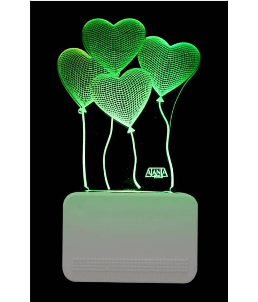 SUPER AJANTA Multicolor Night Lamp ( Pack of 1 )