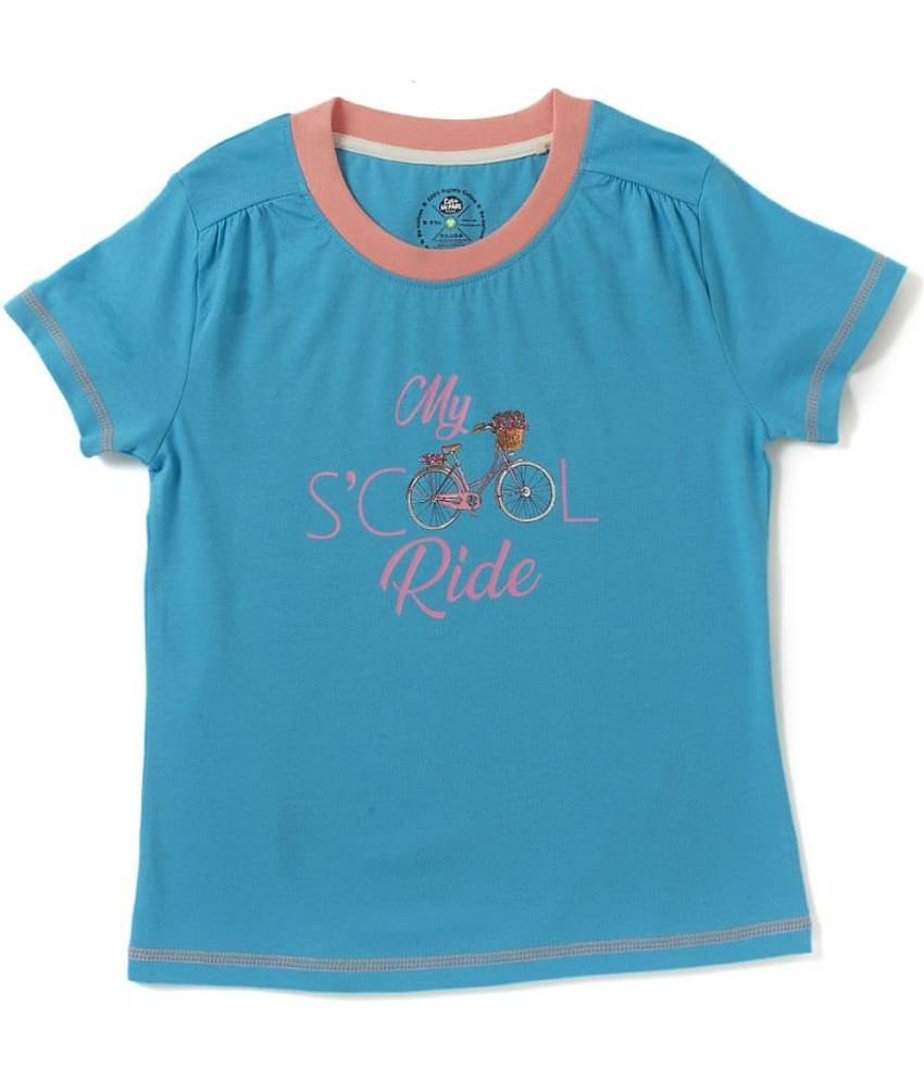 Cub Mcpaws Girls Cotton T-Shirts ( Blue )