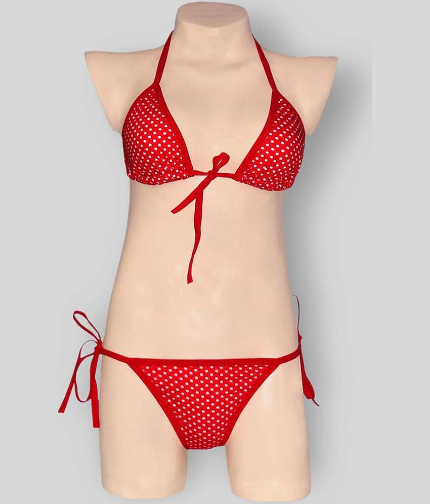 Selfcare Cotton Women's Bra & Panty Set ( Red )