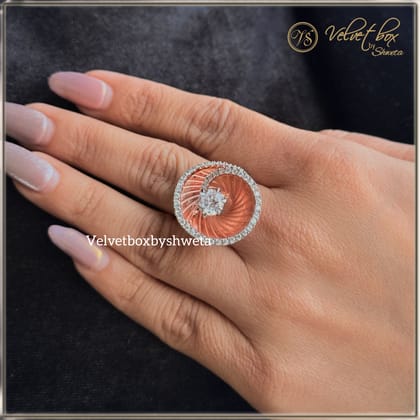 Vs sterling silver cocktail ring 209 9g-9