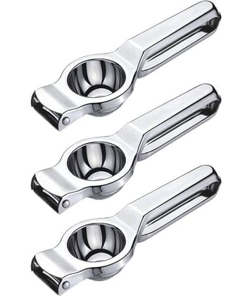 JISUN - Stainless Steel Silver Squeezer ( Pack of 3 )
