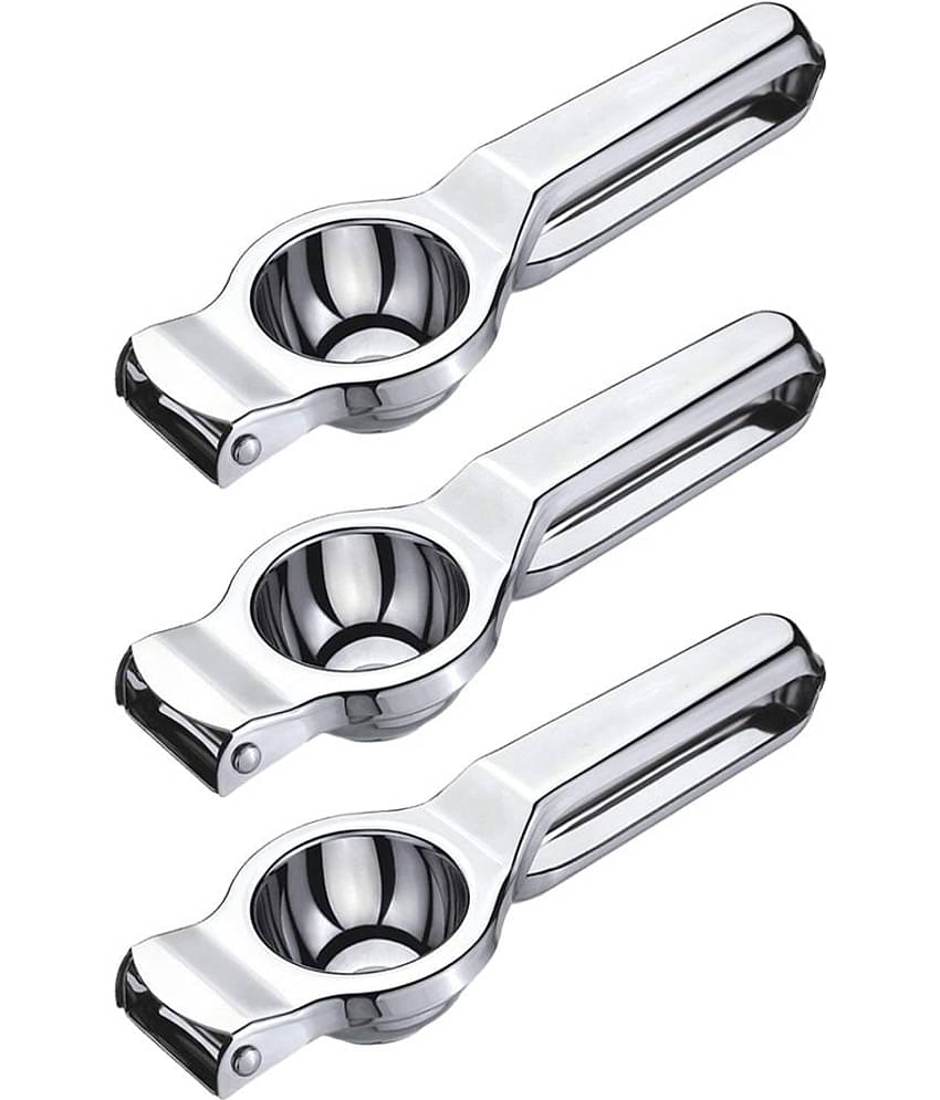 JISUN - Stainless Steel Silver Squeezer ( Pack of 3 )