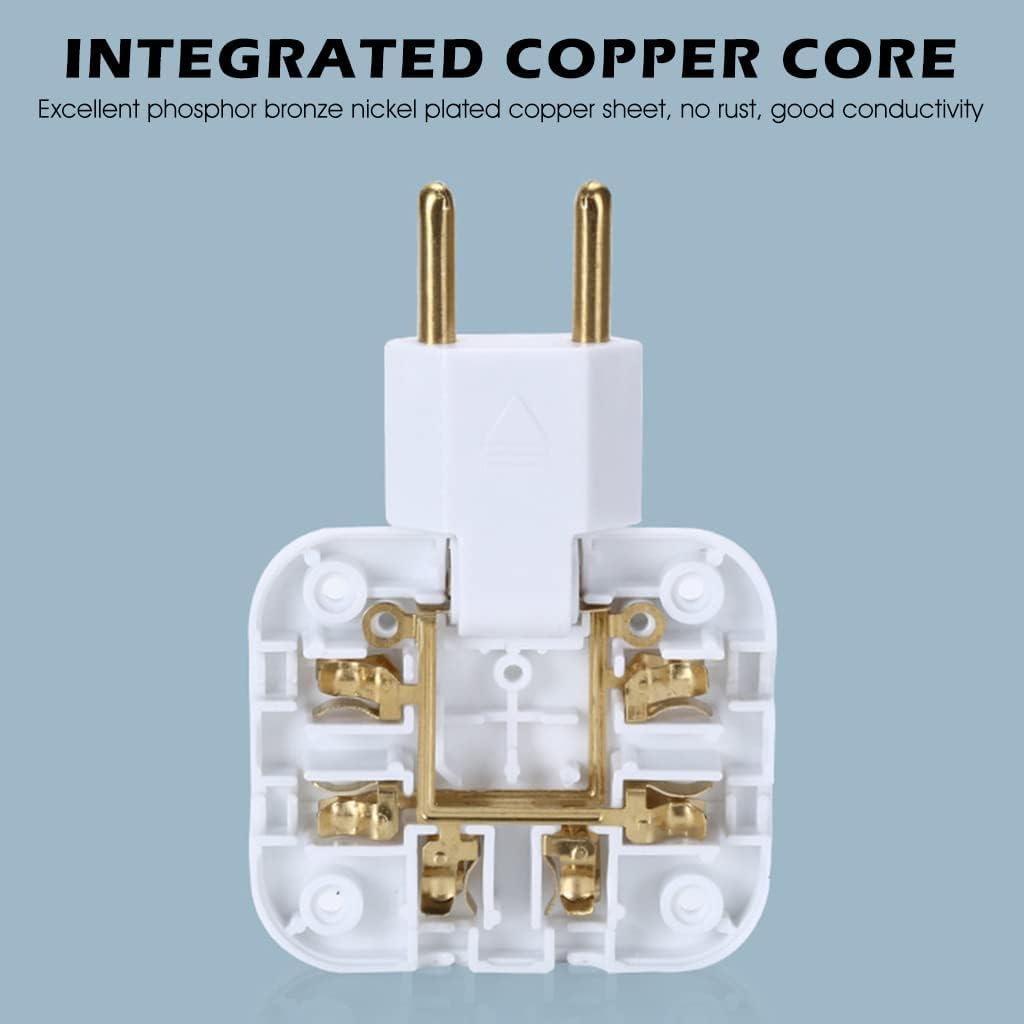 Multi-Plug Wall Adapter with Dual Sockets & Swivel Design