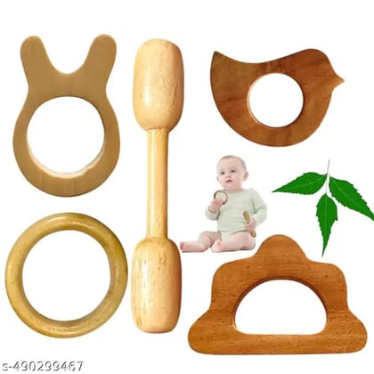 All-in-One Teether Combo  Different Shapes, Ultimate Comfort(Pack of 5 different shapes)