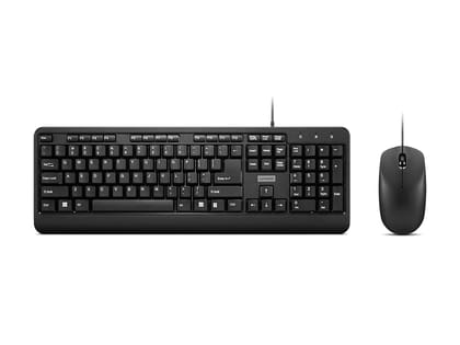 Lenovo 160 Keyboard & Mouse Wired Combo | Waterproof Exoskeleton | Splash Proof Keys | 1600 DPI Full Size Mouse Lenovo 160 Keyboard & Mouse Wired Combo | Waterproof Exoskeleton | Splash Proof Keys | 1600 DPI Full Size Mouse