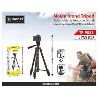 TP TROOPS Tripod For DSLR, Camera Operating Height 5.57 Feet  Maximum Load Capacity up to 4.5kg  Portable Lightweigh