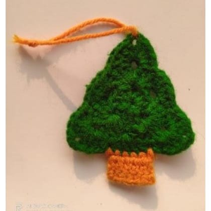 Crochet Christmas Tree Ornament Size 3 Inch
