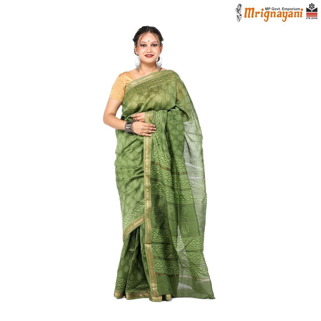 HANDLOOM MAHESHWARI SILK SAREE WITH BLOUSE (SKU - 3N0104110522, SAREE-1148) - Sarees | Buy online on ZillyBuy
