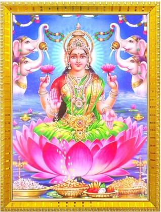 NOKKES Laxmi Devi Maa Mata Photo Frames Religious Photo frame 5X7 Inch Photo Frame_W55