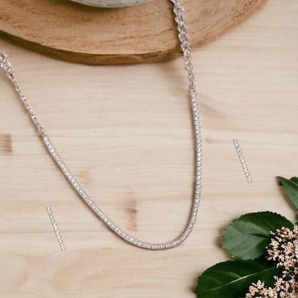 Women Rose-Gold plated AD Studded Handcrafted Necklace