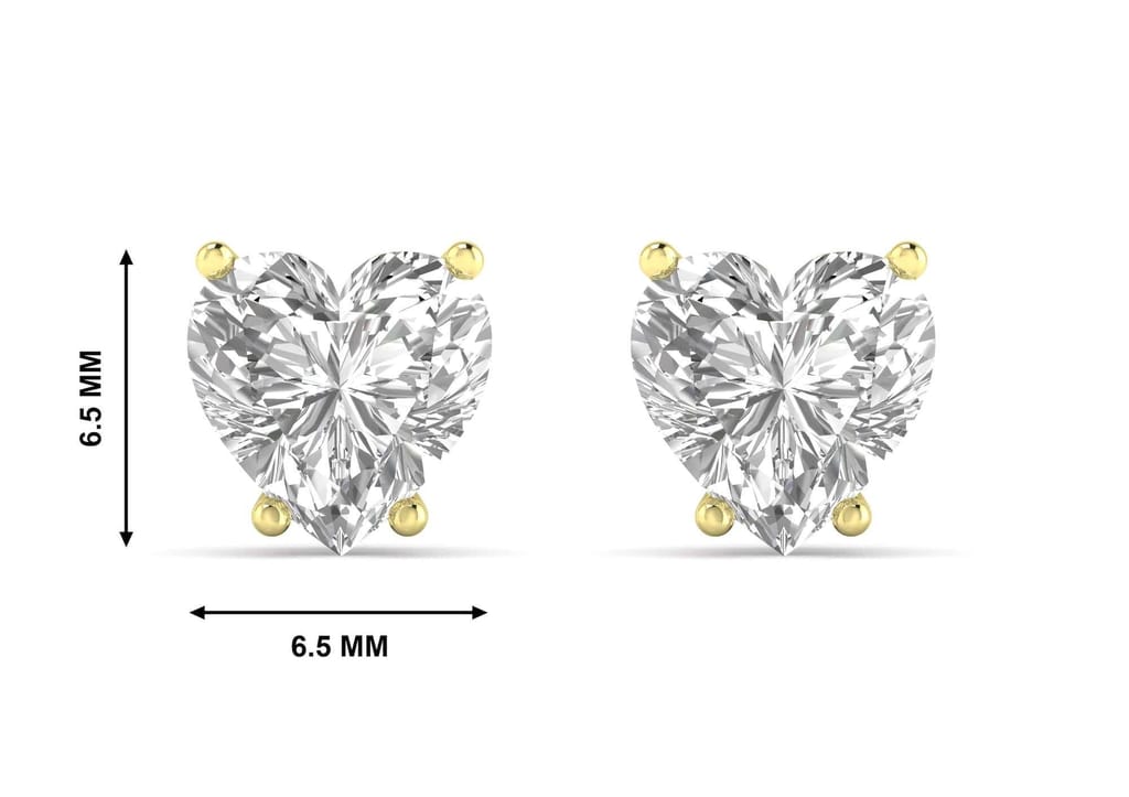 Heart Solitaire Studs